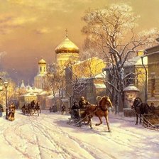 Схема вышивки «зимняя провинция»