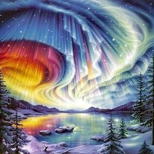 Схема вышивки «Северное сияние»