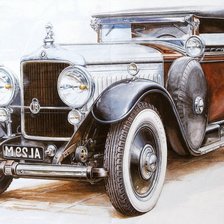 Схема вышивки «Ретро авто»