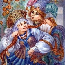 Схема вышивки «федоскинская миниатюра»