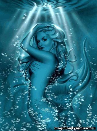Под водой - девушка, русалка, вода - оригинал