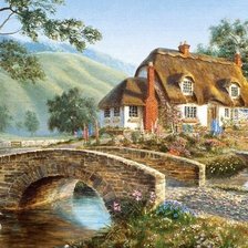 Схема вышивки «пейзаж»