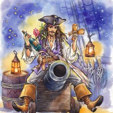 Схема вышивки «капитан Джек Воробей»