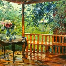 Схема вышивки «мокрая веранда»