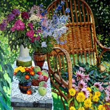 Схема вышивки «Август на даче»