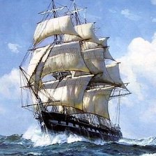 Схема вышивки «Парусник Удачи»