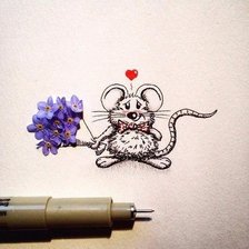 Схема вышивки «мышонок»