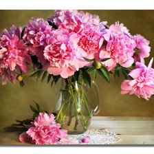 Схема вышивки «пионы в вазе»