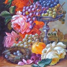 Схема вышивки «zátišie,ovocie»