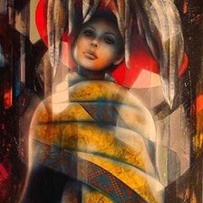 Схема вышивки «девушка»