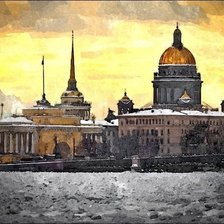 Схема вышивки «Исаакиевский собор и Адмиралтейство»