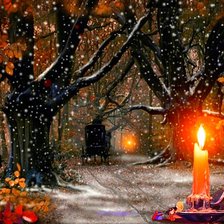 Схема вышивки «первый снег»