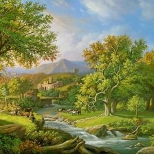 Схема вышивки «Пейзаж»