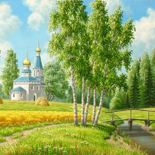 Схема вышивки «летний пейзаж»