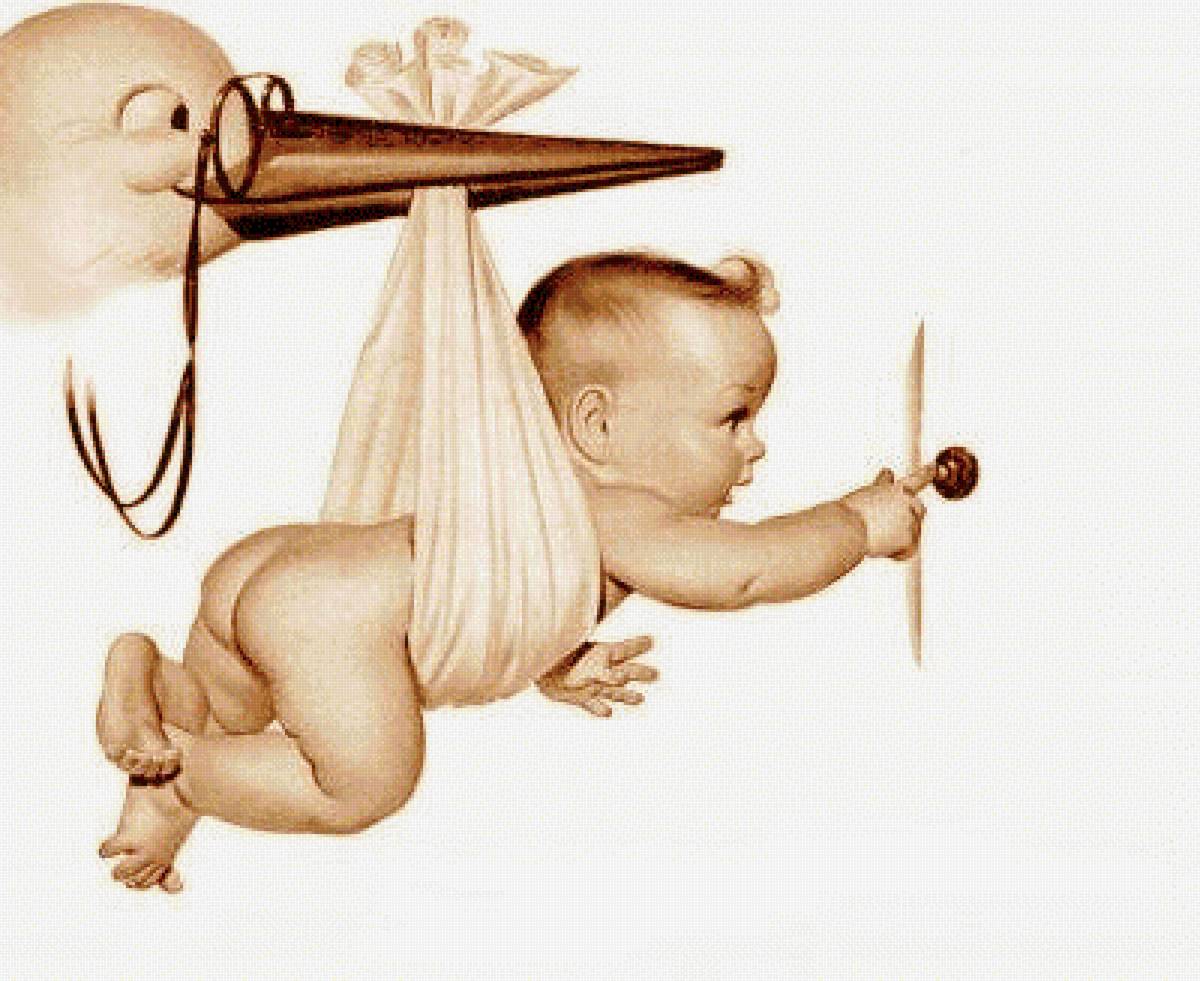 аист и малыш - аист - предпросмотр