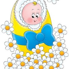 Схема вышивки «дитя в ромашке»