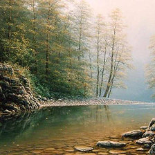 Схема вышивки «Горная река»