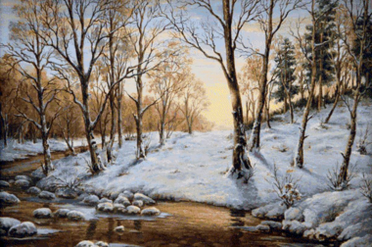 Весеннее пробуждение - природа, вода, пейзаж, снег - предпросмотр