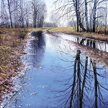 Схема вышивки «Худ. Репин Дм. Отражение весны»