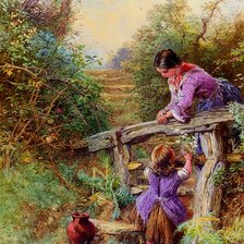 Схема вышивки «у забора»