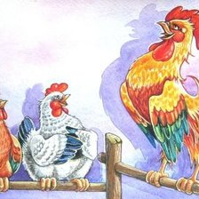 Схема вышивки «песнь петуха»