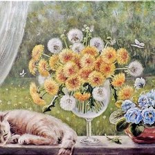 Схема вышивки «Одуванчиковый день»