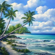 Схема вышивки «тропический остров»