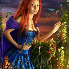 Схема вышивки «Девушка»