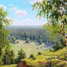 Схема вышивки «березовая долина»