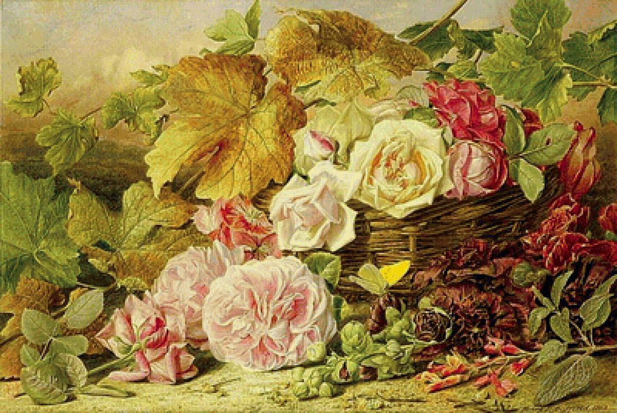 розы - картина, пейзаж, цветы, природа - предпросмотр