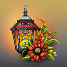 Схема вышивки «фонарь»