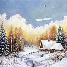 Схема вышивки «пейзаж»