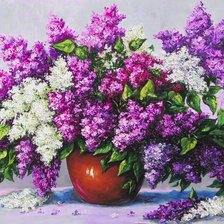 Схема вышивки «Сирень.»