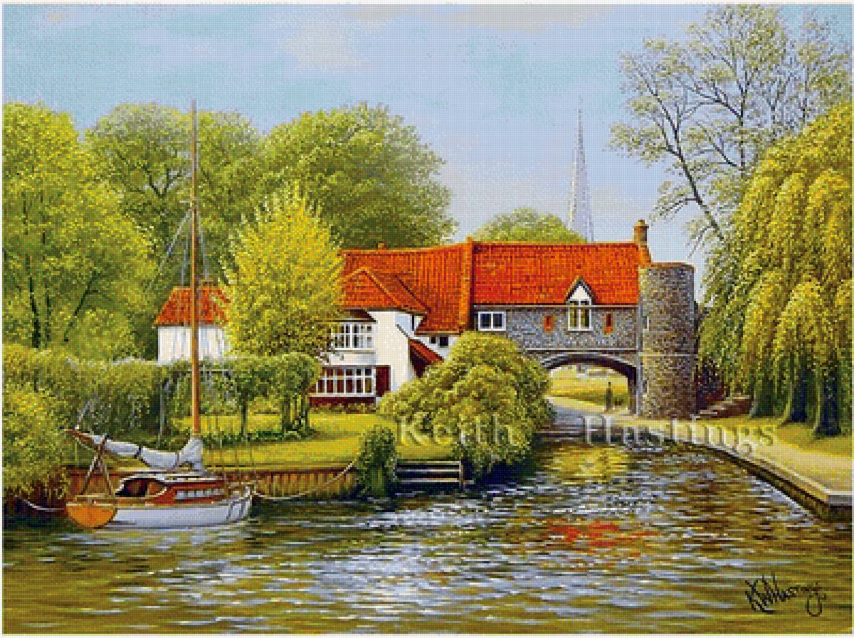 летний пейзаж - лето, природа, пейзаж, живопись - предпросмотр