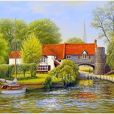 Схема вышивки «летний пейзаж»