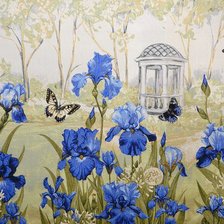 Схема вышивки «бабочки в ирисах»