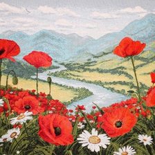 Схема вышивки «маки»