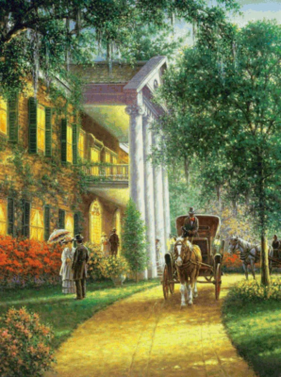 летняя картина - пейзаж, картина, живопись - предпросмотр