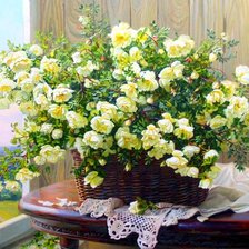 Схема вышивки «корзина с розами»