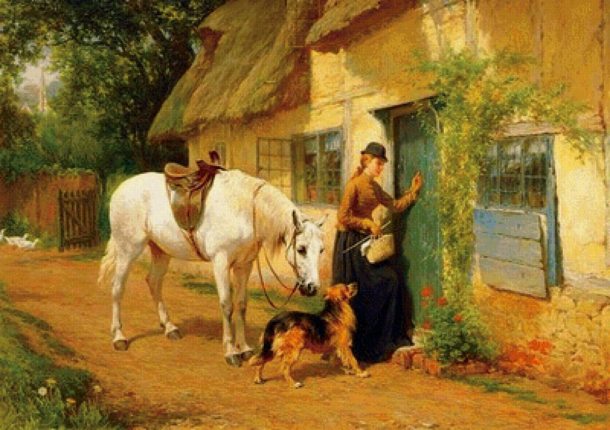 в гости - картина, пейзаж, живопись - предпросмотр