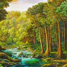 Схема вышивки «лесной ручей»