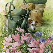 Схема вышивки «Пес»