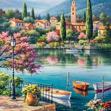 Схема вышивки «городок»