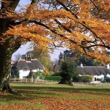 Схема вышивки «европейская деревенька»