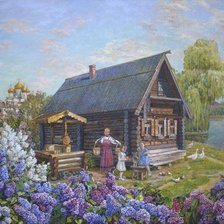 Схема вышивки «Лето в деревне»