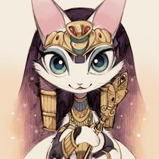 Схема вышивки «Кошачья богиня»