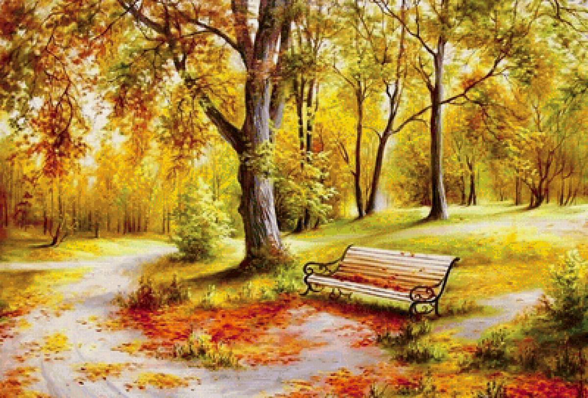 золотая осень - пейзаж, природа, осень - предпросмотр