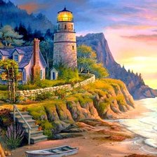 Схема вышивки «Маяк»