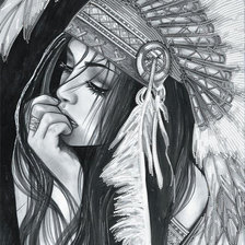 Схема вышивки «девушка»