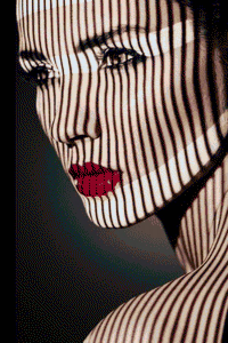 Женщина - туняпродакш, полоски, женщина, стиль - предпросмотр